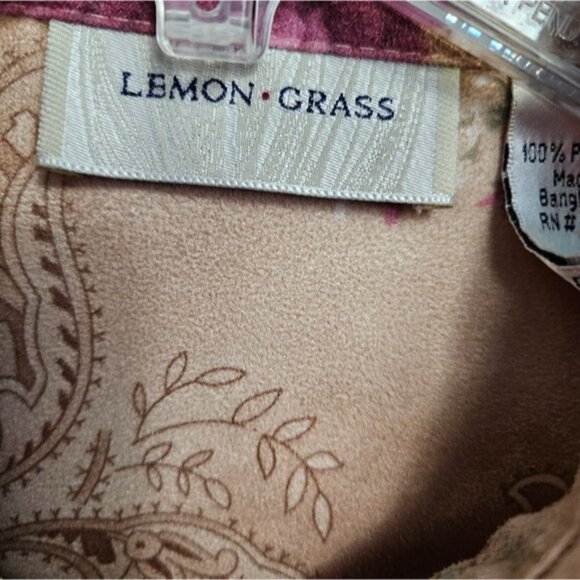 Lemon Grass sz lg button up blouse - Picture 2 of 10